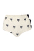 Tejada Embroidered Bottom / Ivory - Black Polka Palms